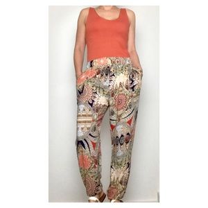 Boho Aztec Print Jogger Pants